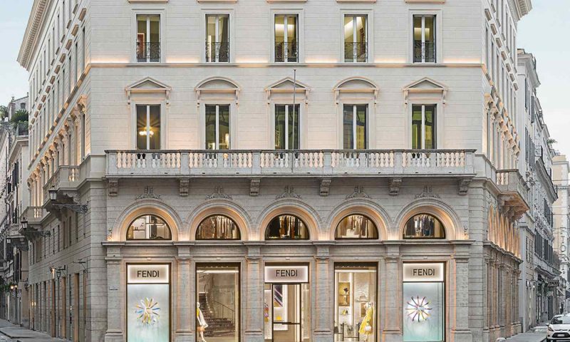 Palazzo FENDI Reopens In Italy With Karl Lagerfeld Windows